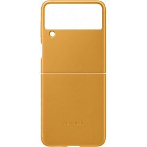 Samsung Galaxy Z Flip3 5G Deri Kılıf, Hardal Hakiki Deri Lether Cover EF-VF712