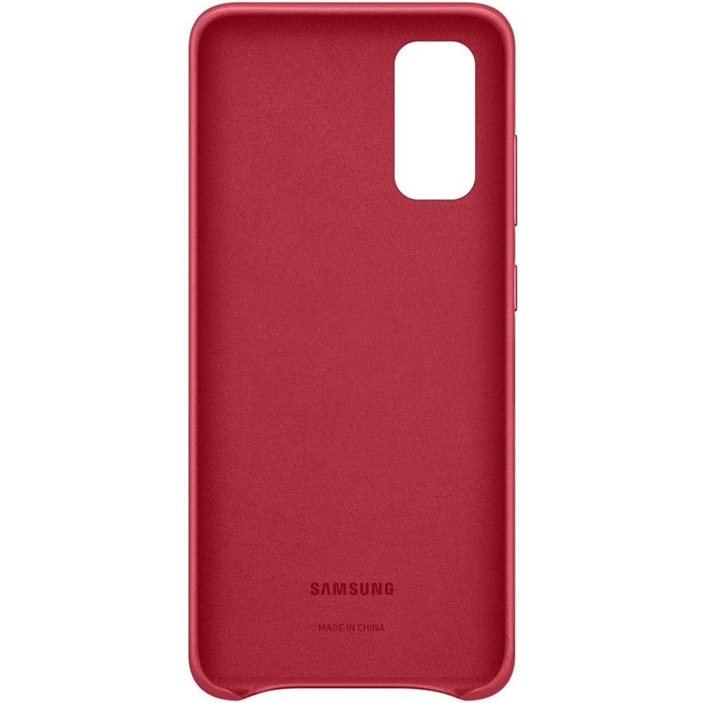 Samsung Galaxy S20 Deri Kılıf Lether Cover, Kırmızı EF-VG980LREGWW
