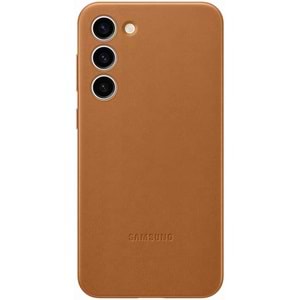 Samsung Galaxy S23+ Plus için Hakiki Deri Kılıf, Kahverengi Lether Cover EF-VS916L