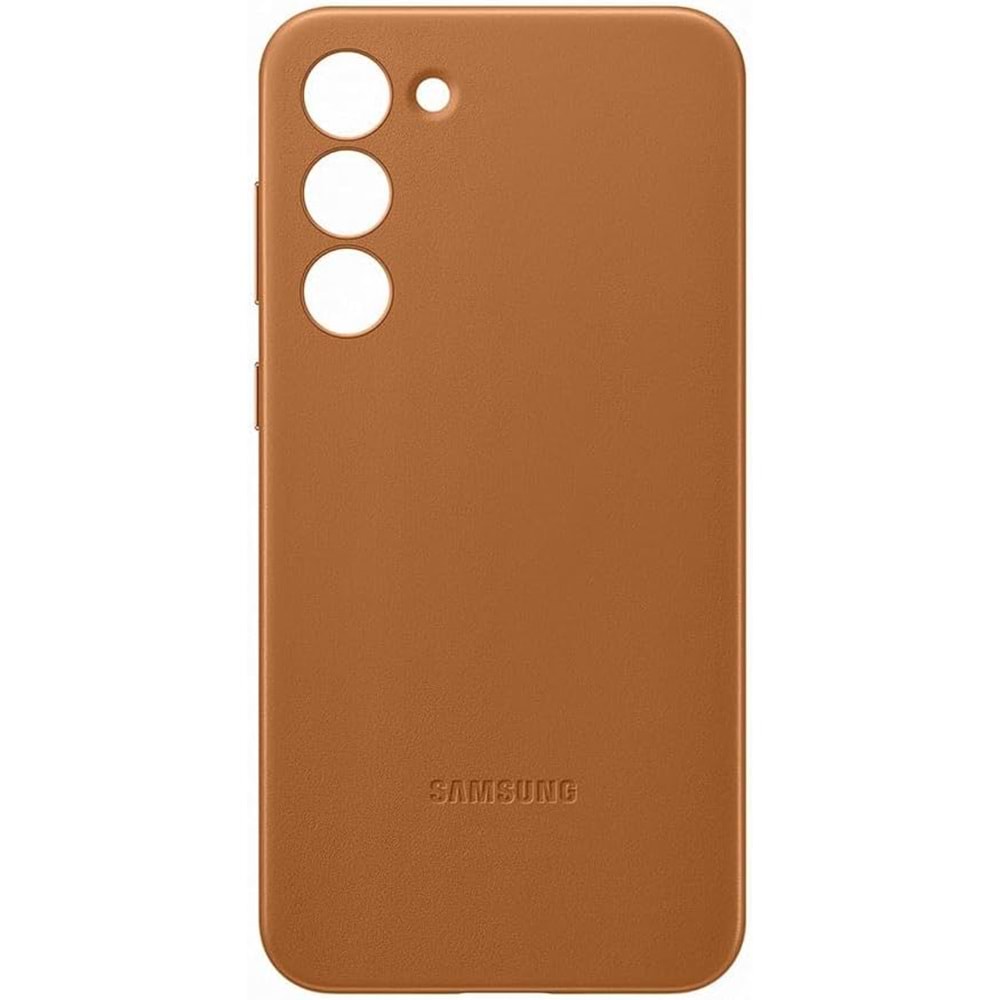 Samsung Galaxy S23+ Plus için Hakiki Deri Kılıf, Kahverengi Lether Cover EF-VS916L