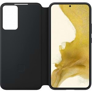 Samsung Galaxy S22+ Plus Akıllı Ekranlı Kılıf Smart View Wallet Case, Siyah