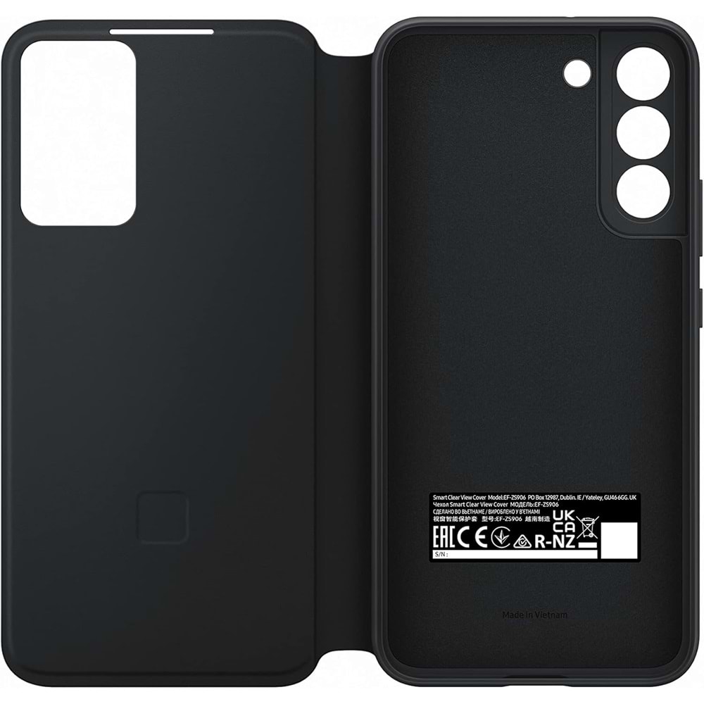 Samsung Galaxy S22+ Plus Akıllı Ekranlı Kılıf Smart View Wallet Case, Siyah