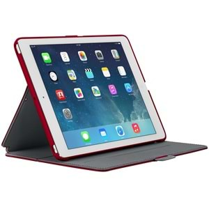 Speck Stylefolio iPad Air 1. Nesil A1474, A1475 ve A1476 için Kılıf ve Stand, Kırmızı