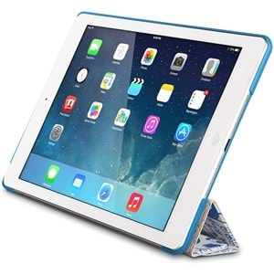 Ozaki Relax 360° iPad Air 1. Nesil A1474, A1475 ve A1476 için Akıllı Kılıf Uyku Modlu, Mavi