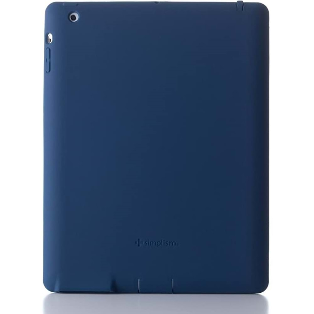 Simplism iPad 2. Nesil, 3. Nesil ve 4. Nesil için Silikon Kılıf + Ekran Koruyucu, Lacivert