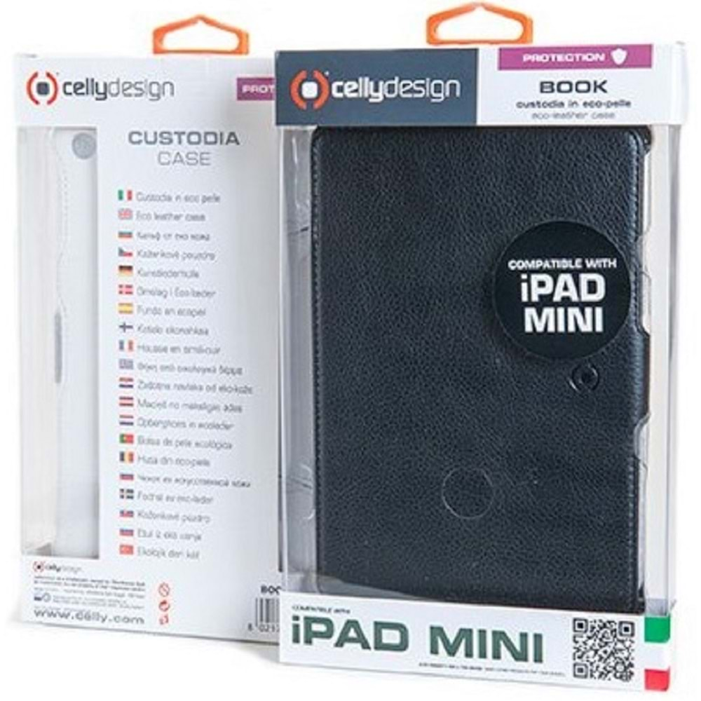 Celly Premium iPad Mini 1, 2 ve 3. Nesil (A1432, A1454, A1489, A1490, A1599 ve A1600) için Kılıf Uyku Modlu