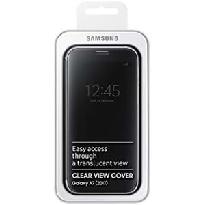 Samsung Galaxy A7 2017 Clear View Cover Akıllı Kılıf, Siyah