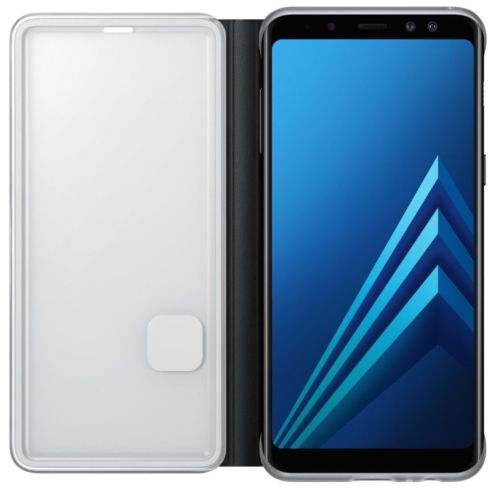 Samsung Galaxy A8 2018 (A530) Neon Flip Wallet Kapaklı Kılıf, Siyah EF-FA530PBEGWW