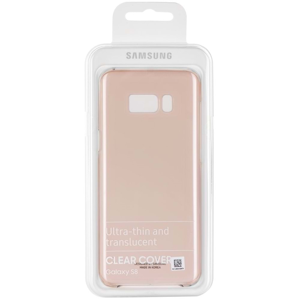 Samsung Galaxy S8 Clear Cover Şeffaf Kılıf, Pembe (Samsung Türkiye Garantli)