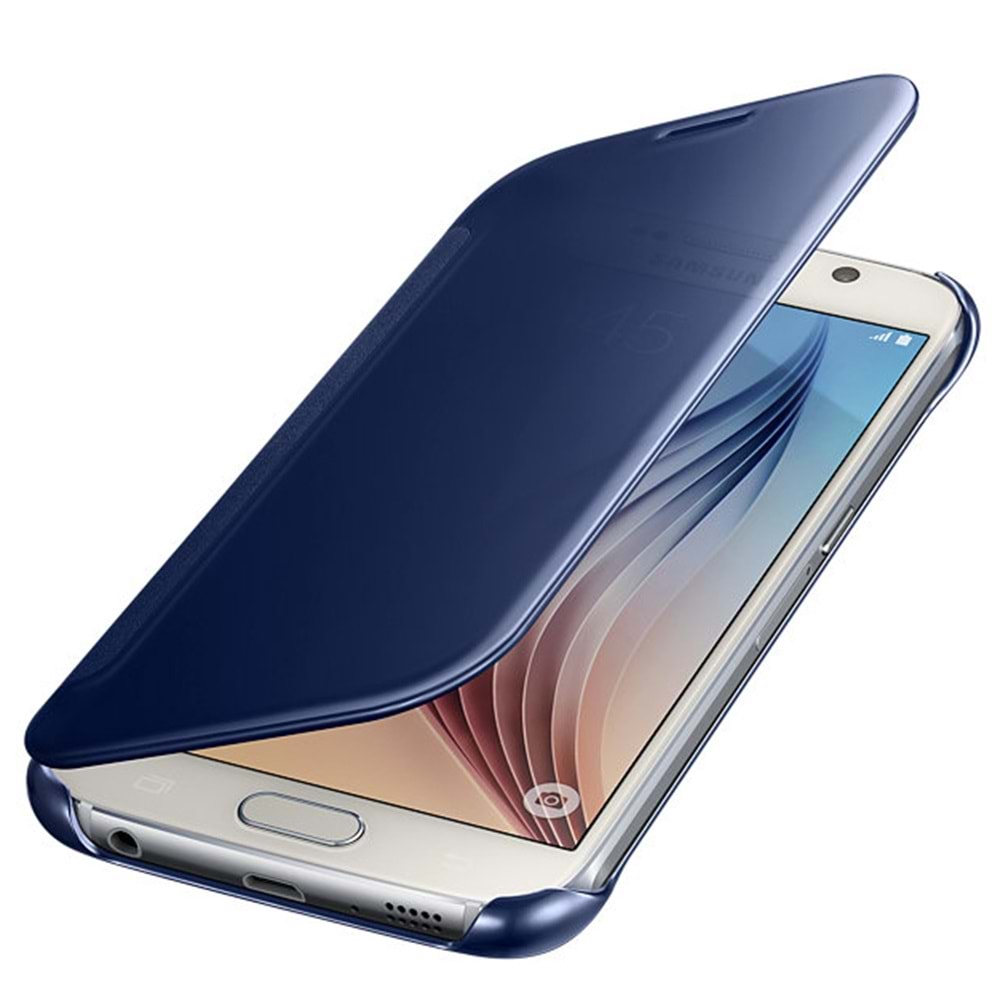 Samsung Galaxy S6 Clear View Cover Akıllı Kılıf, Siyah EF-ZG920BBEGWW