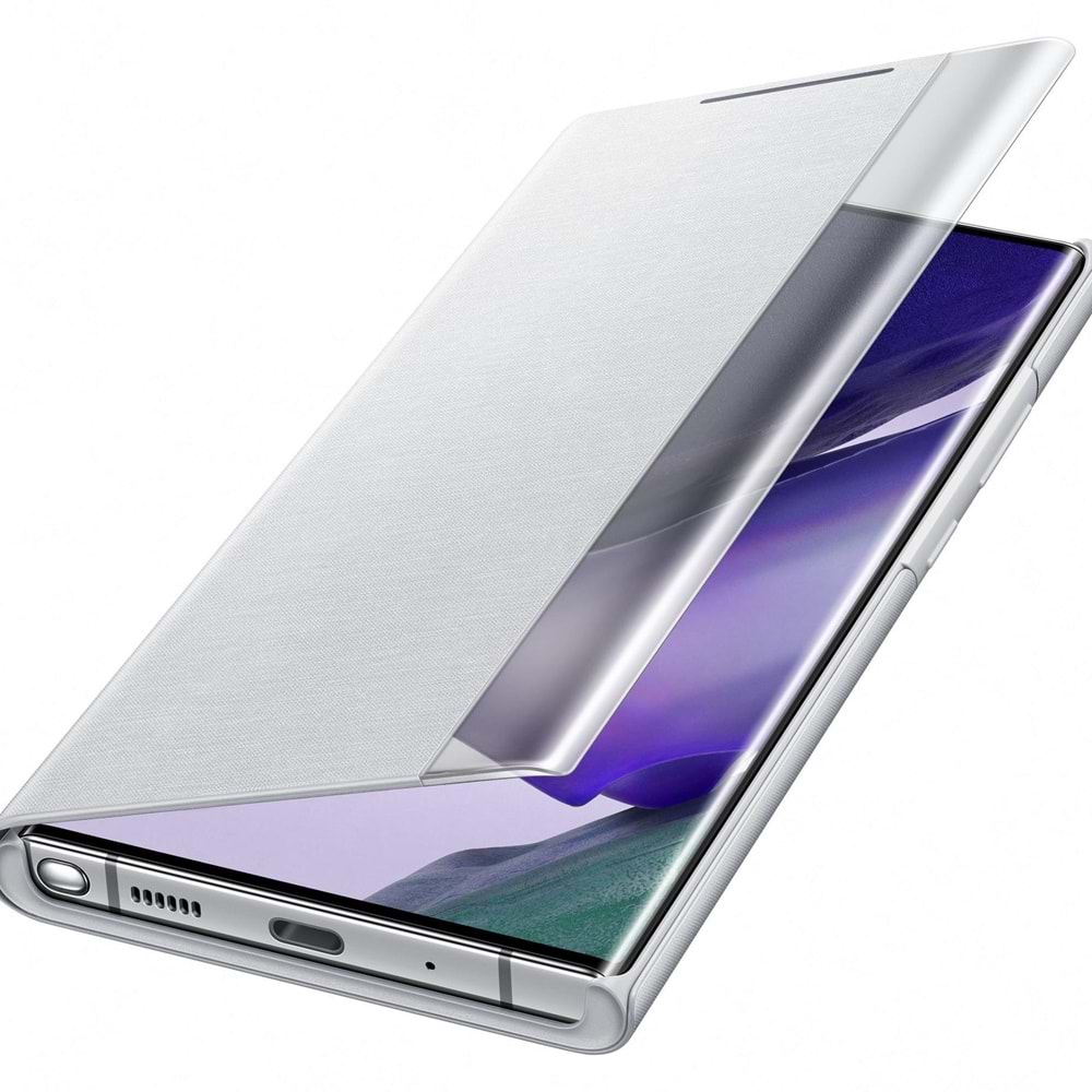 Samsung Galaxy Note 20 Ultra için Clear View Kapaklı Kılıf, Gümüş EF-ZN985CSEGTR