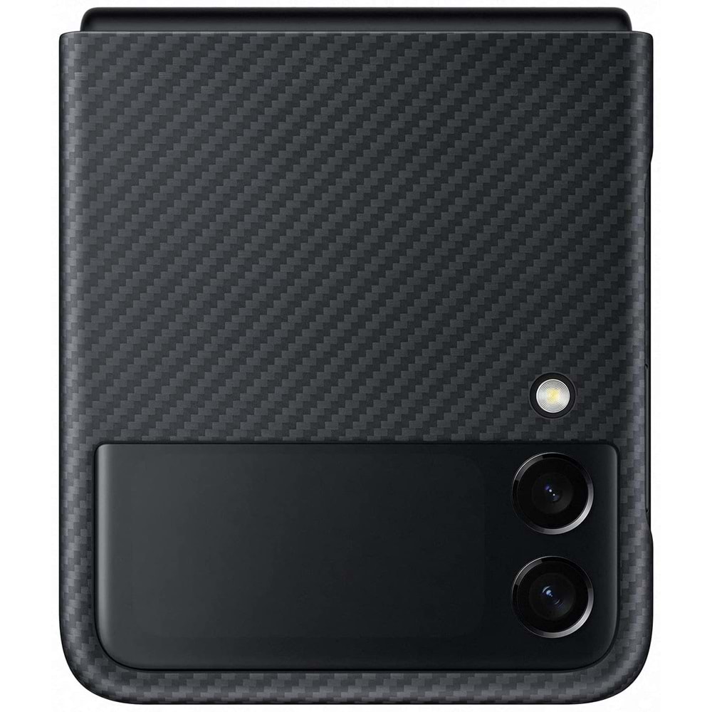 Samsung Galaxy Z Flip3 5G Aramid Cover Kılıf, Siyah