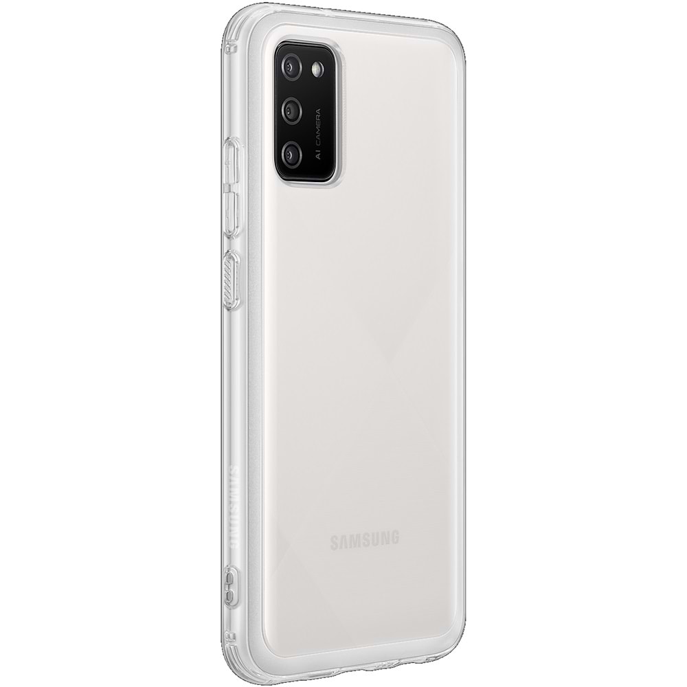 Samsung Galaxy A02s Soft Clear Cover Yumuşak Şeffaf Kılıf, Şeffaf EF-QA025T