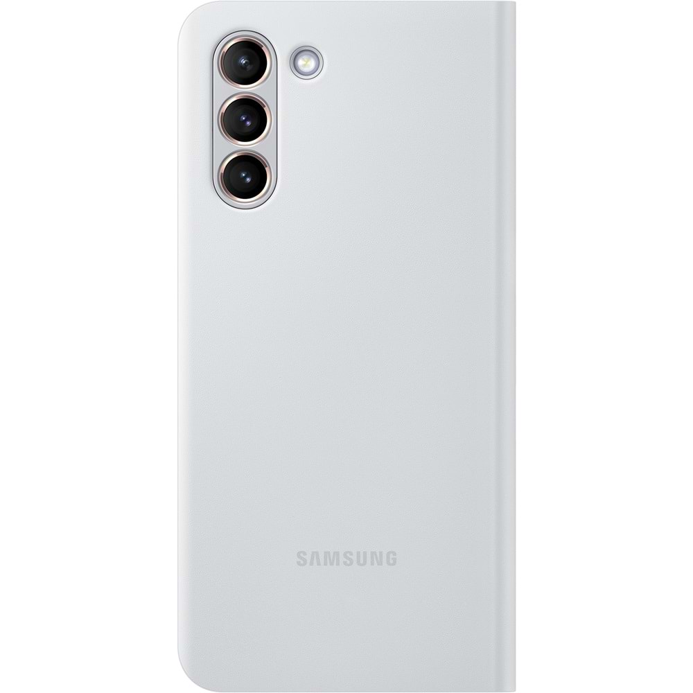 Samsung Galaxy S21+ Plus için Smart LED View Kapaklı Kılıf, Gri EF-NG996PJEGTR