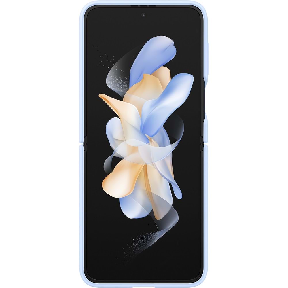 Samsung Galaxy Z Flip 4 Yüzüklü Silikon Kılıf Kutup Mavisi EF-PF721TLEGWW