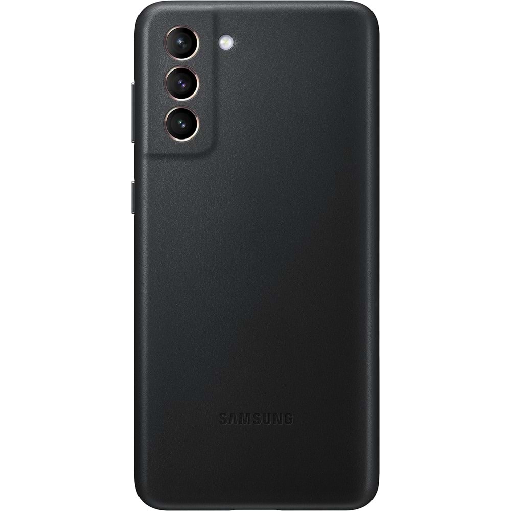Samsung Galaxy S21+ 5G EF-VG996 Leather Cover Hakiki Deri Kılıf, Siyah
