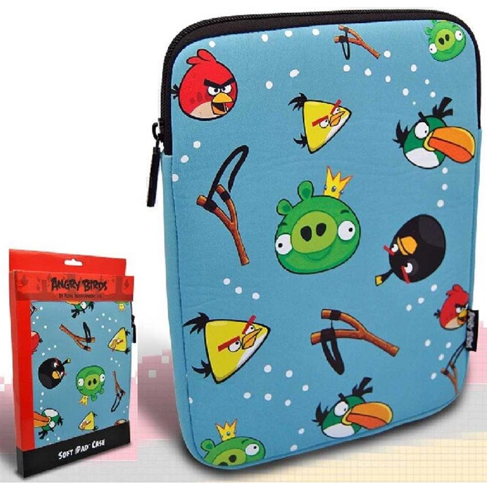 Angry Birds Apple iPad 9,7 inç Premium Soft Koruma Kılıfı, Mavi