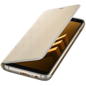 Samsung Galaxy A8 2018 (A530) Neon Flip Wallet Kapaklı Kılıf, Gold EF-FA530PFEGWW