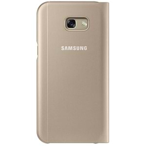 Samsung Galaxy A5 2017 S-View Kapaklı Kılıf, Gold EF-CA520PFEGWW