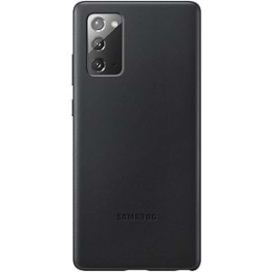 Samsung Galaxy Note 20 için Deri Kılıf Leather Cover, Siyah EF-VN980LBEGWW
