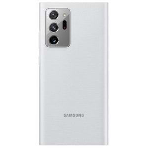 Samsung Galaxy Note 20 Ultra için Clear View Kapaklı Kılıf, Gümüş EF-ZN985CSEGTR