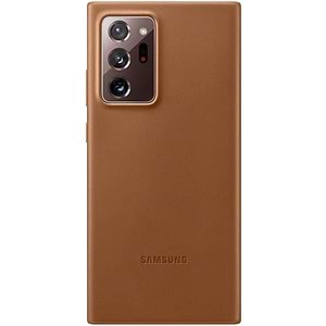 Samsung Galaxy Note 20 Ultra için Deri Kılıf Leather Cover, Kahverengi