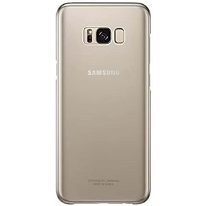 Samsung Galaxy S8+ Plus Clear Cover Şeffaf Kılıf, Gold EF-QG955CFEGWW