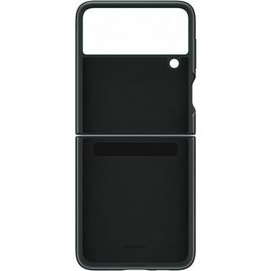 Samsung Galaxy Z Flip3 5G Deri Kılıf, Yeşil Hakiki Deri Lether Cover EF-VF711