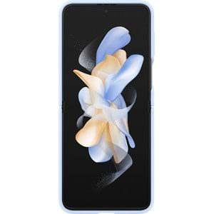 Samsung Galaxy Z Flip 4 Yüzüklü Silikon Kılıf Kutup Mavisi EF-PF721TLEGWW