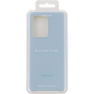 Samsung Galaxy S20 Ultra 5G Silicone Cover Silikon Kılıf, Mavi EF-PG988T