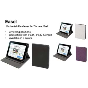 Muvit Easel iPad 2. Nesil, 3. Nesil ve 4. Nesil 9.7 için Kılıf, Siyah