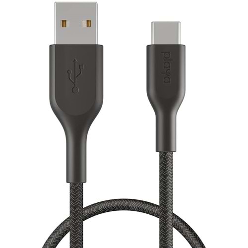 Belkin Playa USB-C Kablo Örgülü Tasarım 1 Metre, Siyah