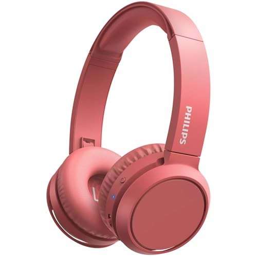 Philips TAH4205 Kulak Üstü Bluetooth 29 Saat Dinleme Süreli Bas Artırma Düğmeli Kulaklık Kırmızı
