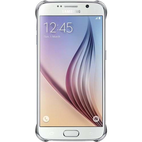 Samsung Galaxy S6 Clear Cover Orijinal Şeffaf Kılıf, Gümüş EF-QG920BSEGWW