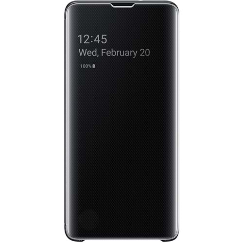 Samsung Galaxy S10e Clear View Cover Akıllı Kılıf, Siyah EF-ZG970CBEGWW
