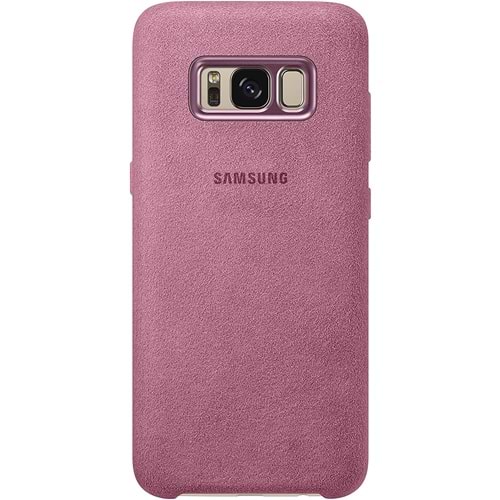Samsung Galaxy S8 Alcantara Cover Süet Deri Kılıf, Pembe (Samsung Türkiye Garantli)