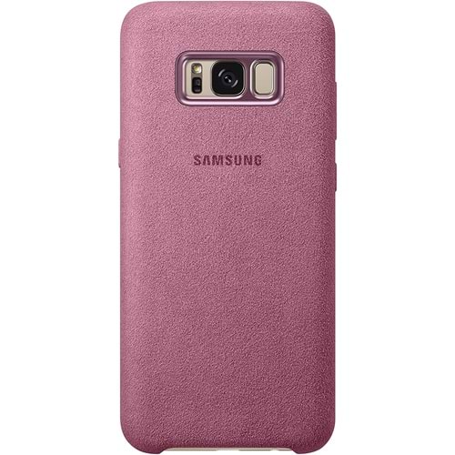 Samsung Galaxy S8+ Plus Alcantara Cover Süet Deri Kılıf, Pembe (Samsung Türkiye Garantli)
