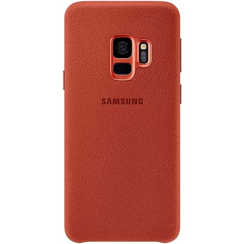 Samsung Galaxy S9 Alcantara Süet Deri Kılıf, Kırmızı (Samsung Türkiye Garantili)