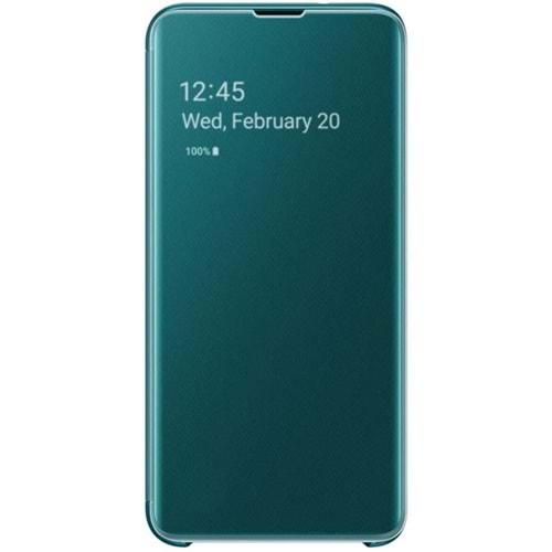 Samsung Galaxy S10e Clear View Cover Akıllı Kılıf, Yeşil EF-ZG970CCEGWW