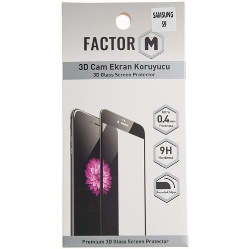 Factor-M Samsung S9 3D Cam Ekran Koruyucu Siyah Aksesuar